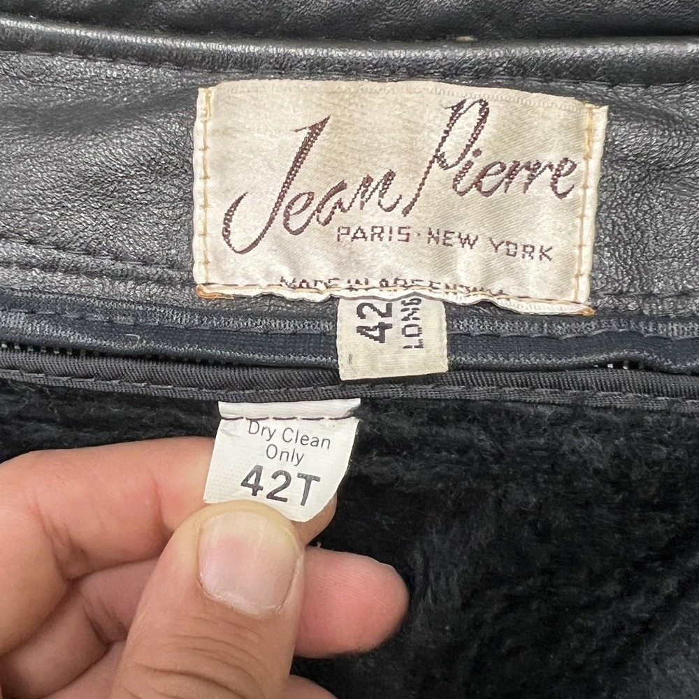 Jean Pierre leather moto jacket mens 42L - Picture 3 of 6